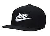 Nike Dri-FIT PRO Futura Adjustable Flat Bill Snapback Hat (US, Alpha, Medium, Large, Black)