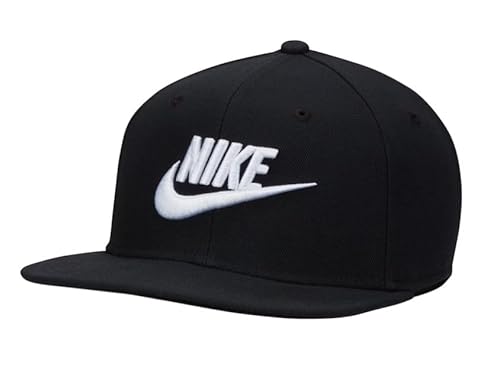 Nike Dri-FIT PRO Futura Adjustable Flat Bill Snapback Hat (US, Alpha, Medium, Large, Black)
