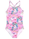 Alakuoti Kids Swimsuits One Piece Pink Unicorn Printed Swim Suit Summer UPF 50+ Quick Dry Beach Bathing Suit Girls Swimsuits Size 10 9