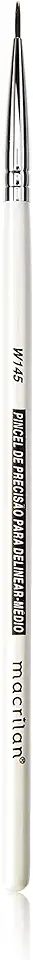 Pincel Delineador Profissional Macrilan W145 - Precisão Média para Delinear Olhos e Detalhes Finos - Linha W - Maquiagem