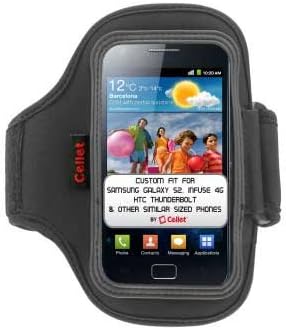 Quality Black Samsung Galaxy S ii & S2 Armband with Sweat Resistant Lining for Samsung Galaxy S ii & S2 Android Phone + Live Laugh Love VanGoddy Wrist Band!!!