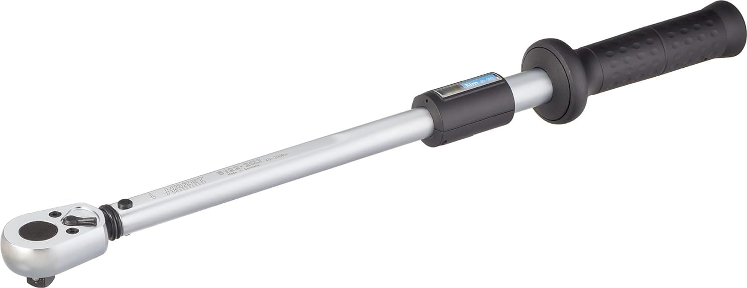 Chiave dinamometrica HAZET 5122-2CLT, attacco quadro 12 mm (1/2 pollice), cricchetto reversibile min-max: 40-200 Nm, utensile per il cambio di pneumatici e per lavori su veicoli a autoveicoli