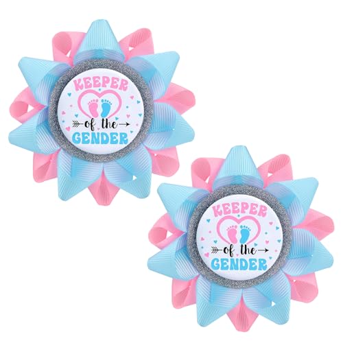 2 Botones para Revelar el Género, Broche de Revelación de Género Niño o Niña Broche Rosa o Azul Recuerdos Conmemorativos para Fiestas Suministros Decoración Baby Shower