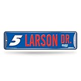 Rico Industries NASCAR Racing Kyle Larson Metall-Straßenschild, 10,2 x 38,1 cm, Heimdekoration – Schlafzimmer – Büro – Männerhöhle