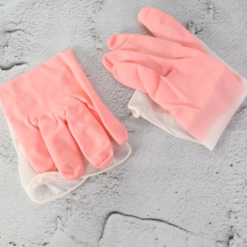 Image of ROHC Dishwashing Hand Gloves Non Scratch Wire, Waterproof Home Kitchen Utensils Cleaning Gloves for Washing Dish Easy Rinsing, Reusable Cleans Dishes Pots, Pans, Sinks (PINK)