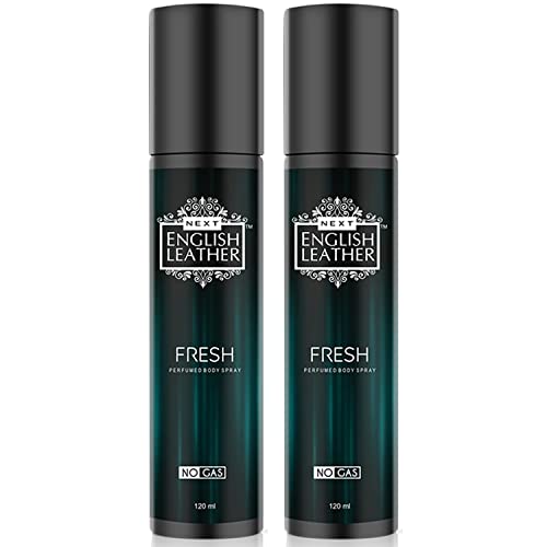 Next Care English Leather Fresh No Gas Deo For Men & Women, All Day Long Lasting Perfume Body Deodorant Spray(Pack of 2 X 120ml)