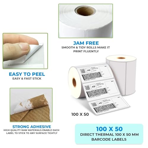 Image of ShreyansDirect Thermal Labels (Pack of 5, 100mm x 50mm)