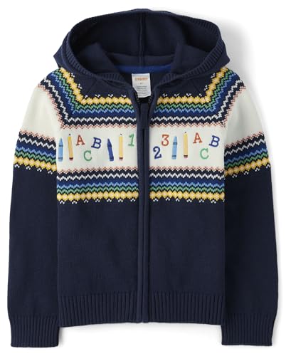 Gymboree Boys' and Toddler Long Sleeve Zip Front Hooded Sweater