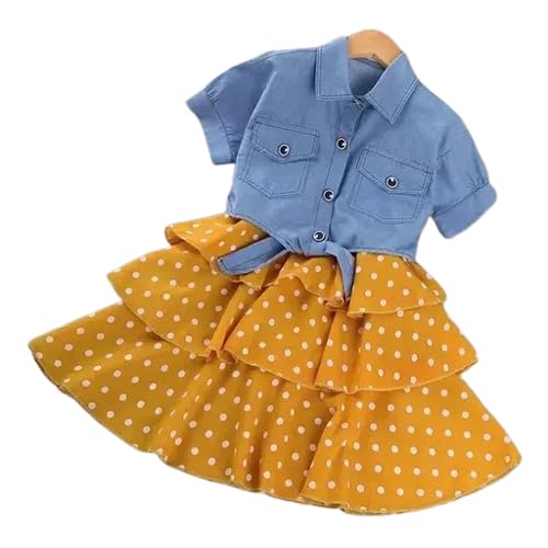 Girls Polka Dot Jacket Set Dress