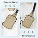 BROADREAM Mini Sling Bag for Men Women Small Crossbody Bags with RFID Blocking Casual Phone Chest Bag for Travelling Hiking,Khaki