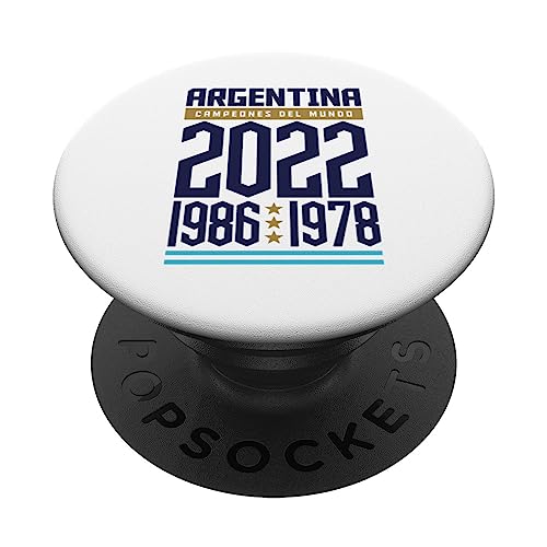 Argentina World Champion 2022 - Soccer fans-related products PopSockets Swappable PopGrip, Black