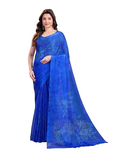 Image of Garden Vareli Floral Print Chiffon Saree