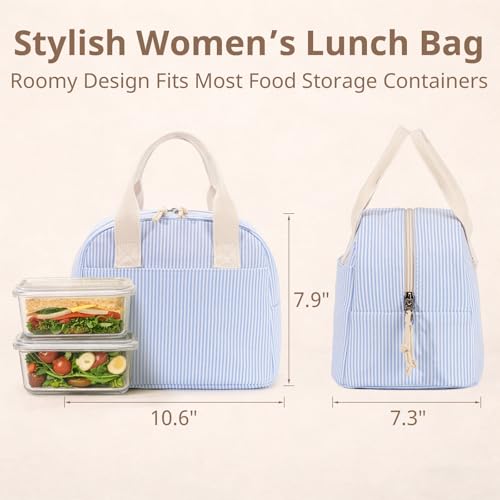 Image of LOVELYWIND Lunch Box for Women Cute Lunch Bags for Women Lunch Tote Bags Reusable Insulated Lunch Box Large Capacity Reusable Insulated Cooler for Work or Travel Gifts or Beach