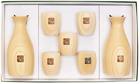 WA ZAKKA Japanese Hinoki Sake Set Round Design