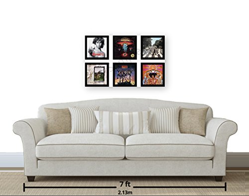 Creative Picture Frames 12.5" X 12.5" Lp Vinyl Cover Record Frame Display With Glass And Wall Hanger #TOP2