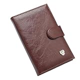 ZZTWER Reisepasshülle aus Metall mit russischem Nationalemblem und Doppeladler aus PU-Passbuch mit Schnalle Reisepasshüllen(CAF�)