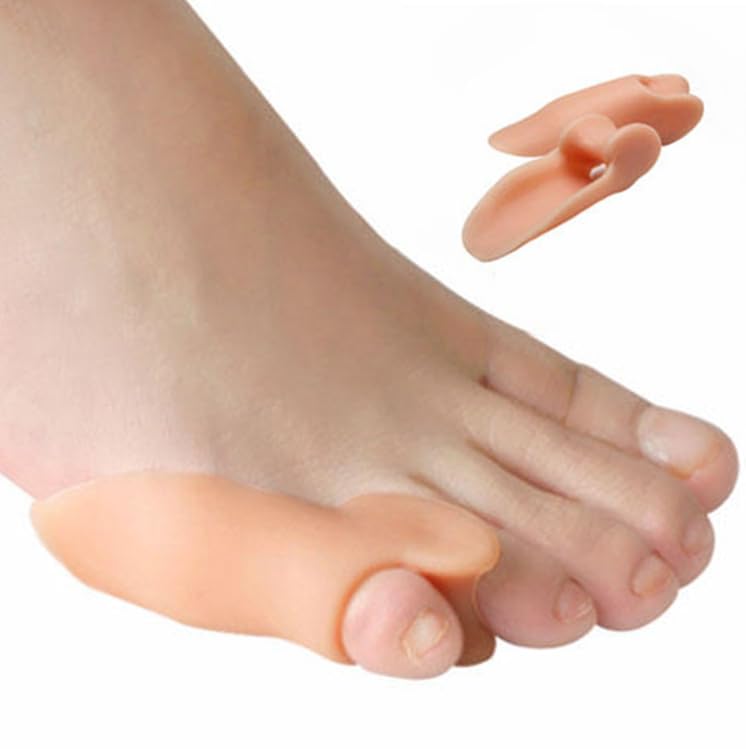 BIOFOOT HEALTHCARE Pinky Toe Straightener & Separator, Tailor's Bunion Corrector Pads for Bunionette Pain Relief, Silicone Gel Little Toe Cushion Protector, Prevent Blisters, Splint Spacer - 1 Pair