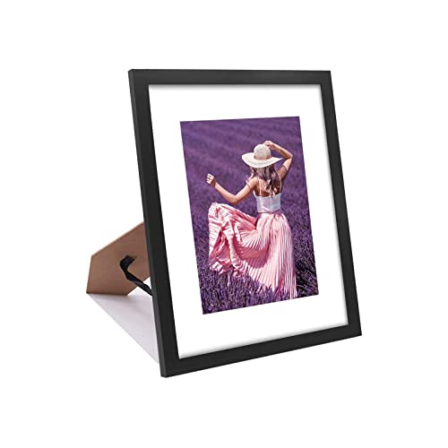 Hegaty 8X10 Picture Frame Black Set Of 9, Display Pictures 5X7 With Mat Or 8X10 Without Mat For Wall Mounting Or Table Top Display #TOP1