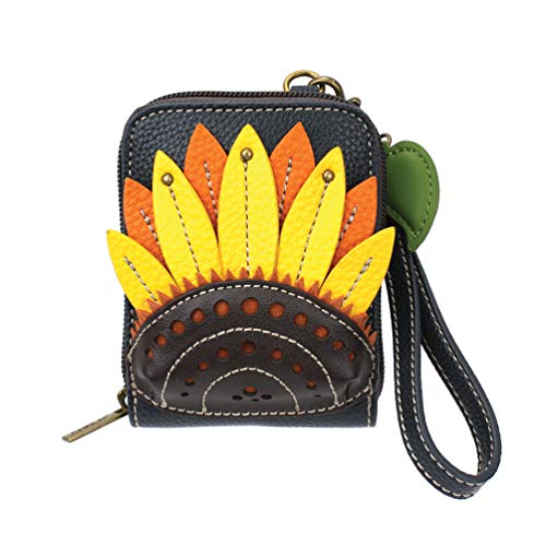 Image of CHALA RFID Cute-C Credit Card Holder Wallet Wristlet - Women Faux Leather Cute-C with Strap