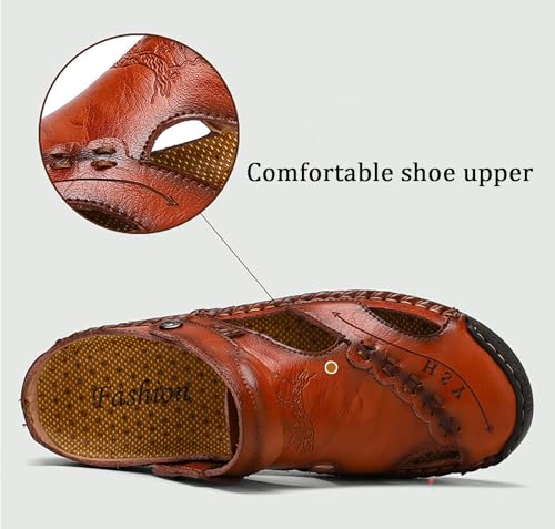 Mens Walking Sandals Men Leather Sandals Men's Hiking Athletic Water Shoes Outdoor Summer2