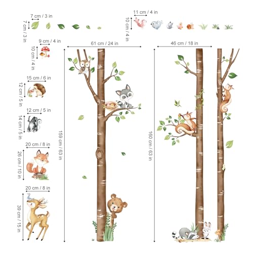 Vinilos decorativos animales bosque grande 160 cm miniatura 4