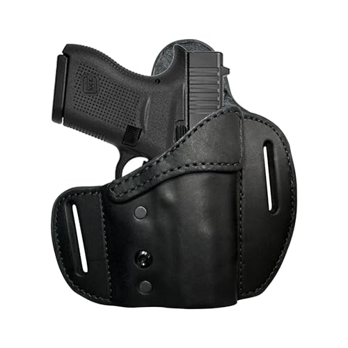 Urban Carry LockLeather OWB Holster for Glock 43 (43 / 43x / All Gens) - Secure & Comfort Hybrid Leather/Polymer Design for 3.4-inch Barrel