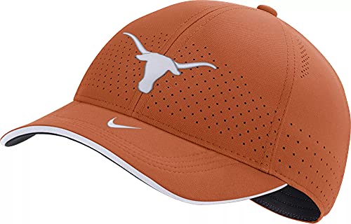 Nike Unisex Texas Longhorns AeroBill Classic99 Football Sideline Orange Hat S M (Small Medium)