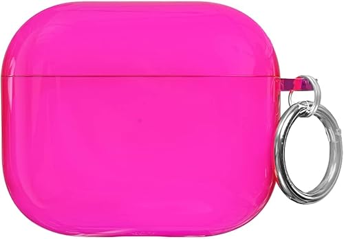 Miniatura 8 de Velvet Caviar Funda compatible con AirPods de tercera generación con llavero – Lindas fundas protectoras duras para AirPod 3 para mujer – Rosa