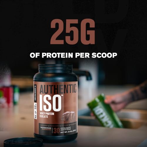 Image of Jacked Factory Authentic ISO Whey Protein Isolate Powder - Low Carb, Non-GMO Muscle Building Protein w /No Fillers, Post Workout Recovery - 30 Servings, Chocolate