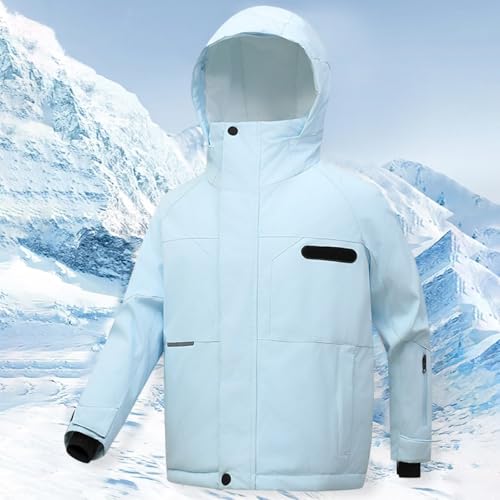 Boys Girls Winter Coat Kids Hooded Ski Jacket Puffer Fleece Lined Snow Coat Thicken Warm Down Jacket Windproof Outwear3