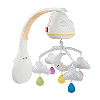 Fisher-Price Sound Machine Calming Clouds Mobile & Soother Convertible Crib to Tabletop with Music & Lights for Newborn to Toddler