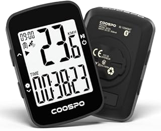 COOSPO Bike Computer GPS BC26, Bike Speedometer Wireless Cycling Odometer with Automatic Backlight Screen, Waterproof GPS Bicycle Computer sync with Strava, 20H Battery Life, Max Speed Warning