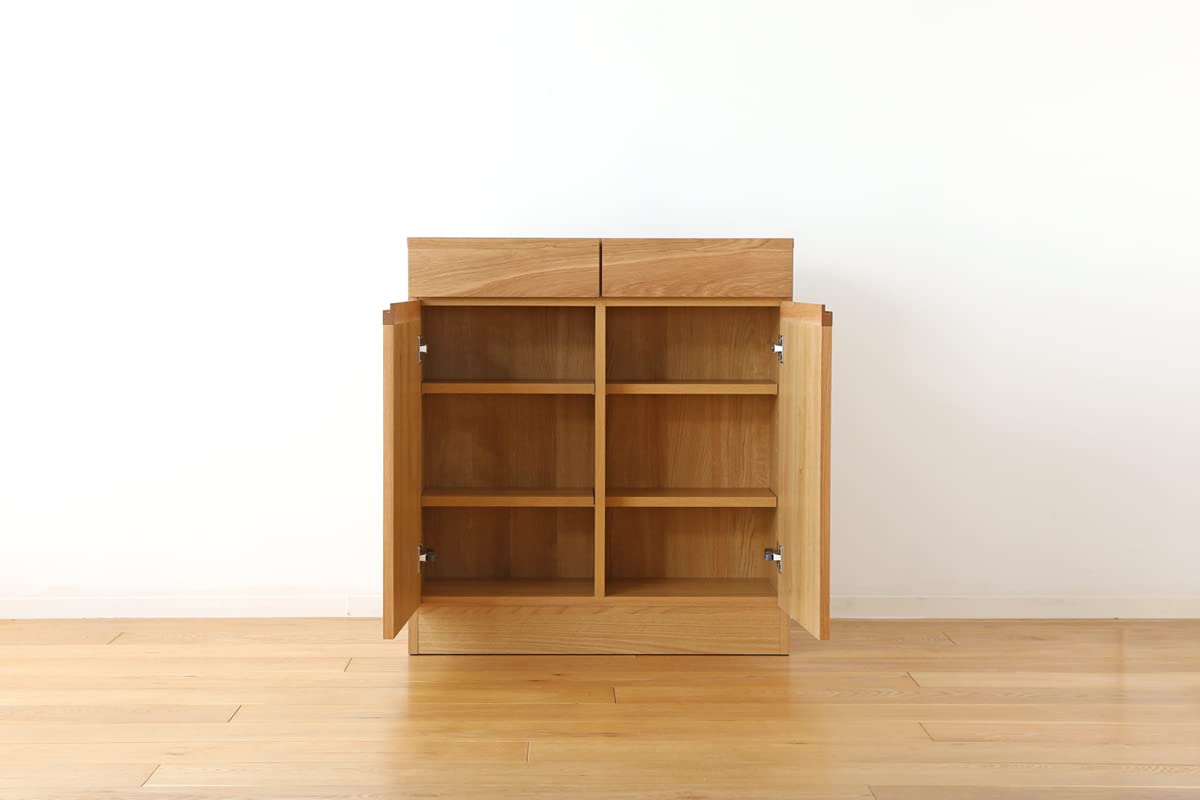 高野木工　レッチェ レッチェ 80薄型キャビネット WALNUT (W80xD30xH87cm)税込