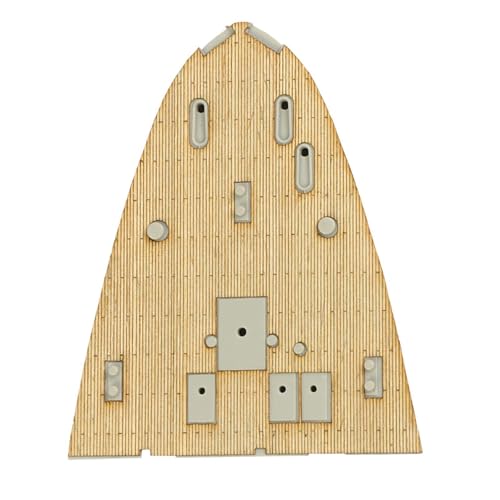 Parti del modello Zambuph Kit modello creativo fai da te della portaerei Ark Royal, ponte in vero legno, resistente e ornamentale, set da gioco in Per scala 1/350, kit modello Ark Royal, set gioco per portaerei