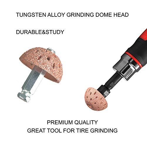 1.5 Inch 38Mm 70 Grid Buffing Wheel For Tire,Csctek Universal 3/8"-24 Thread Rubber Tungsten Steel Bowl Tool For Tire,Grinding Head With 11Mm (0.43 Inch) Shank Rod Adapter #TOP4