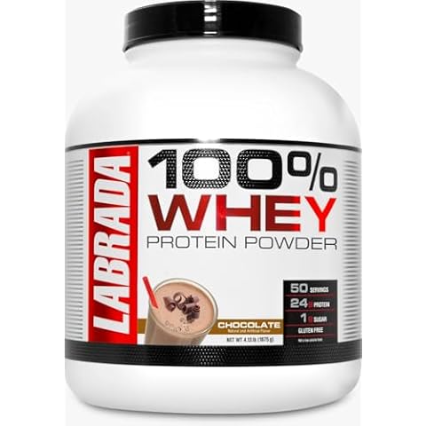 Labrada Nutrition 100% Whey Protein Chocolate 4.13 Pound Cover