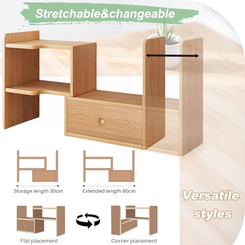 Étagère de bureau réglable bois pour libérer l'espace de votre table - 5