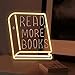 Kiparfod Read More Books Neon Sign Dimmable Book Neon Lights Classroom LED Light Up Sign for Bedroom Bookstore Reading Room Library Museum Study Room Decoration(11.8