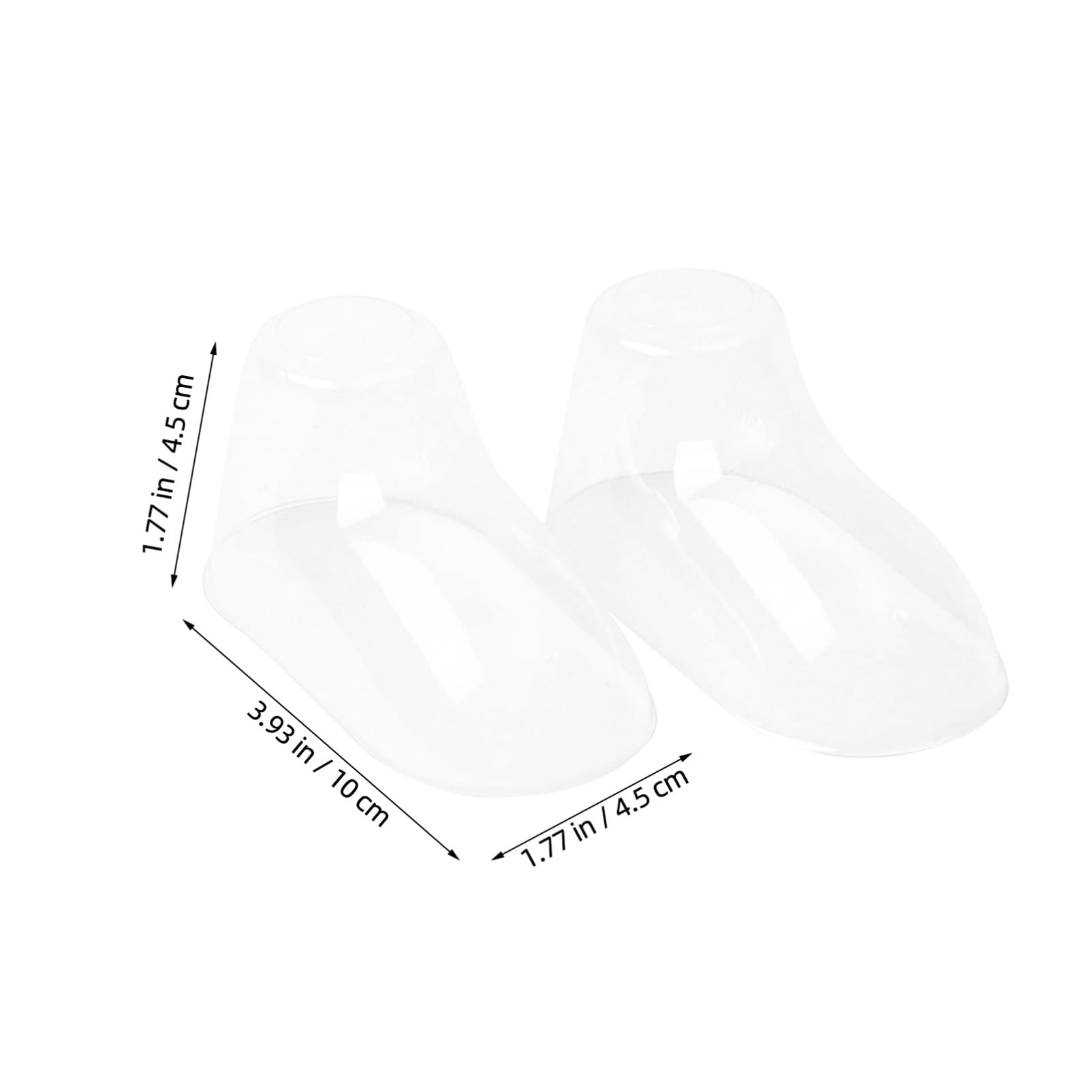 BESTYASH Transparente Babyfuß Modelle 100 Stück Kunststoff Schuh Präsentationsständer für Kleinkindschuhe Formstabiler Sockehalter für Babysocken und Schuhpflege