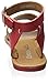 Coconuts Women's All About Flat Ankle Sandal, Cognac/Red, 8 M US