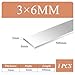 6061 Aluminum Flat Bar - 1-3 mm Thick, 500 mm Length, Versatile Solid Metal Stock for Industrial and DIY Projects(3x6mm)