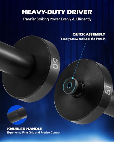 Image of Orion Motor Tech OMT 2 in 1 Blind Hole Bearing Puller & Bushing Press Kit | Complete Bushing Driver Tools and Blind Bearing Removal Tool Set with Slide Hammer