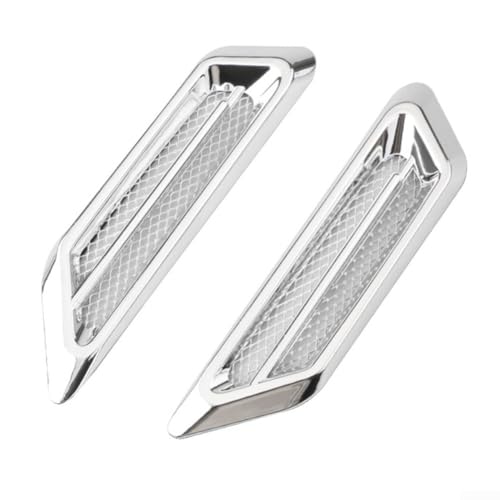 Ailes latérales de voiture avec autocollants décoratifs pour grille (chrome)