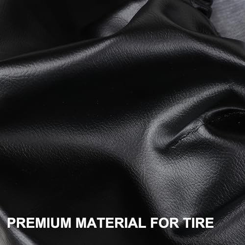 Moonet Spare Tire Cover for RV Trailer,Waterproof PVC Faux Leather Wheel Cover with American Flag Fit for Truck,Trailer,RV,SUV,Camper and Most Vehicle (Black-Grey, for Tire Diameter 30"-32") - Image 4