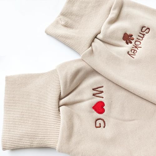 Custom Dog Face Hoodie Embroidered - Personalized Pet Outline Sweatshirt - Personalized Dog Mom Sweater with One Line Drawing - Unisex Hoodie Gift for Pet Lovers Multi4