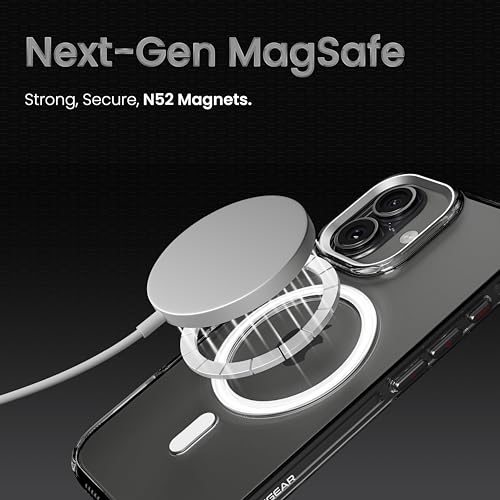 Image of CASEGEAR Super Crystal Transparent Back Cover Case Compatible with iPhone 17 | Lifetime Anti-Yellow | 10.4 Feet Drop Protection | Compatible with MagSafe | 360 Camera Protection
