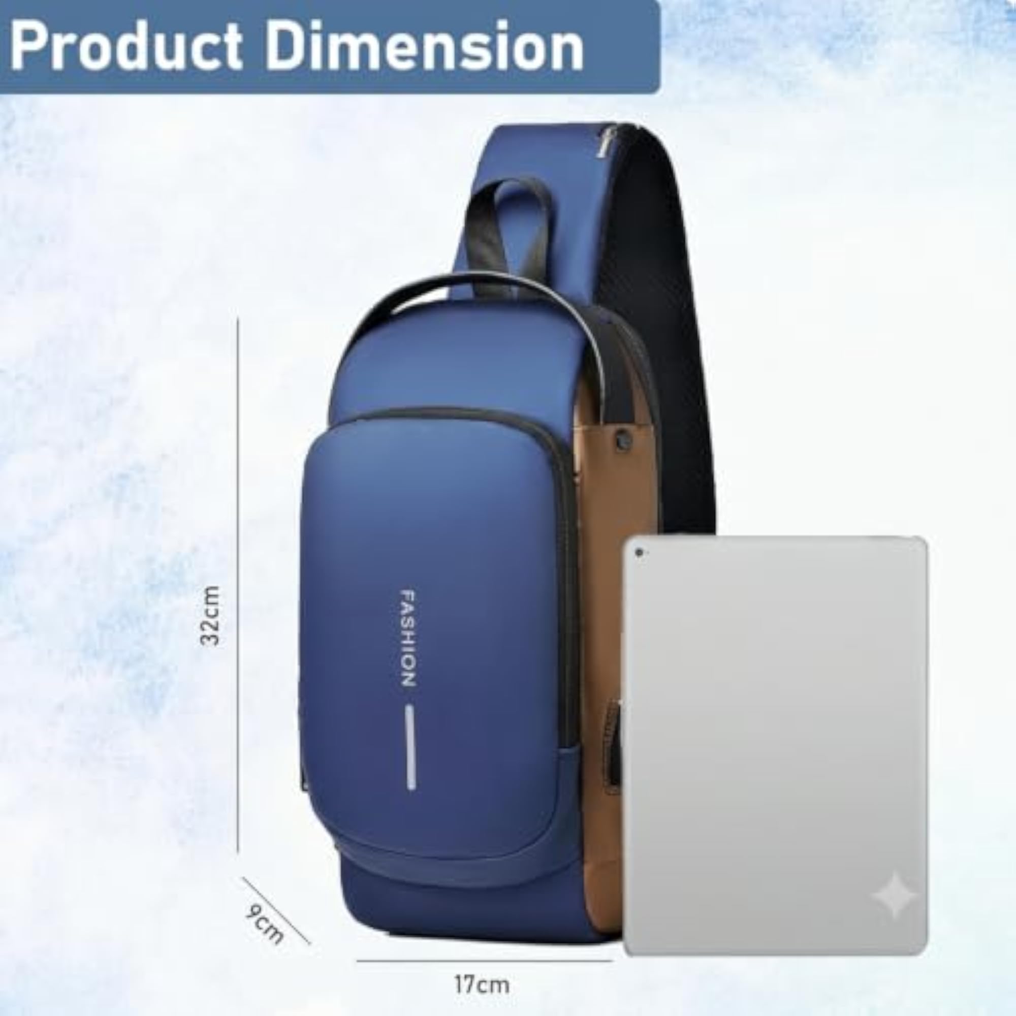 Anti-Theft Sling Chest Bag with Combination Lock