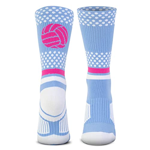 ChalkTalkSPORTS Volleyball Socks - Mid Calf - Blue Tropic Neon - Youth