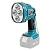 YEX-BUR LED-Licht für Makita 14,4V-18V Lithium-Ionen-Akku BL1860 Kabellose LED-Arbeitsleuchte Taschenlampe 12W 1120LM Baustellen-Taschenlampe mit 5V 2.1A USB-Anschluss 110 Grad schwenkbarer Kopf