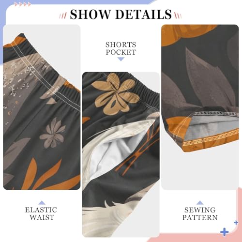 Gnome Pumpkins Boys Long Pants Soft Trousers Elastic Waist Kids Lounge Bottoms with Pockets S-XL4